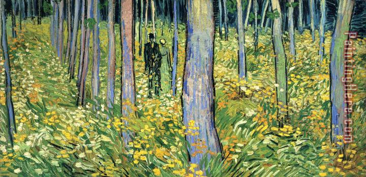 Vincent van Gogh Undergrowth with Two Figures